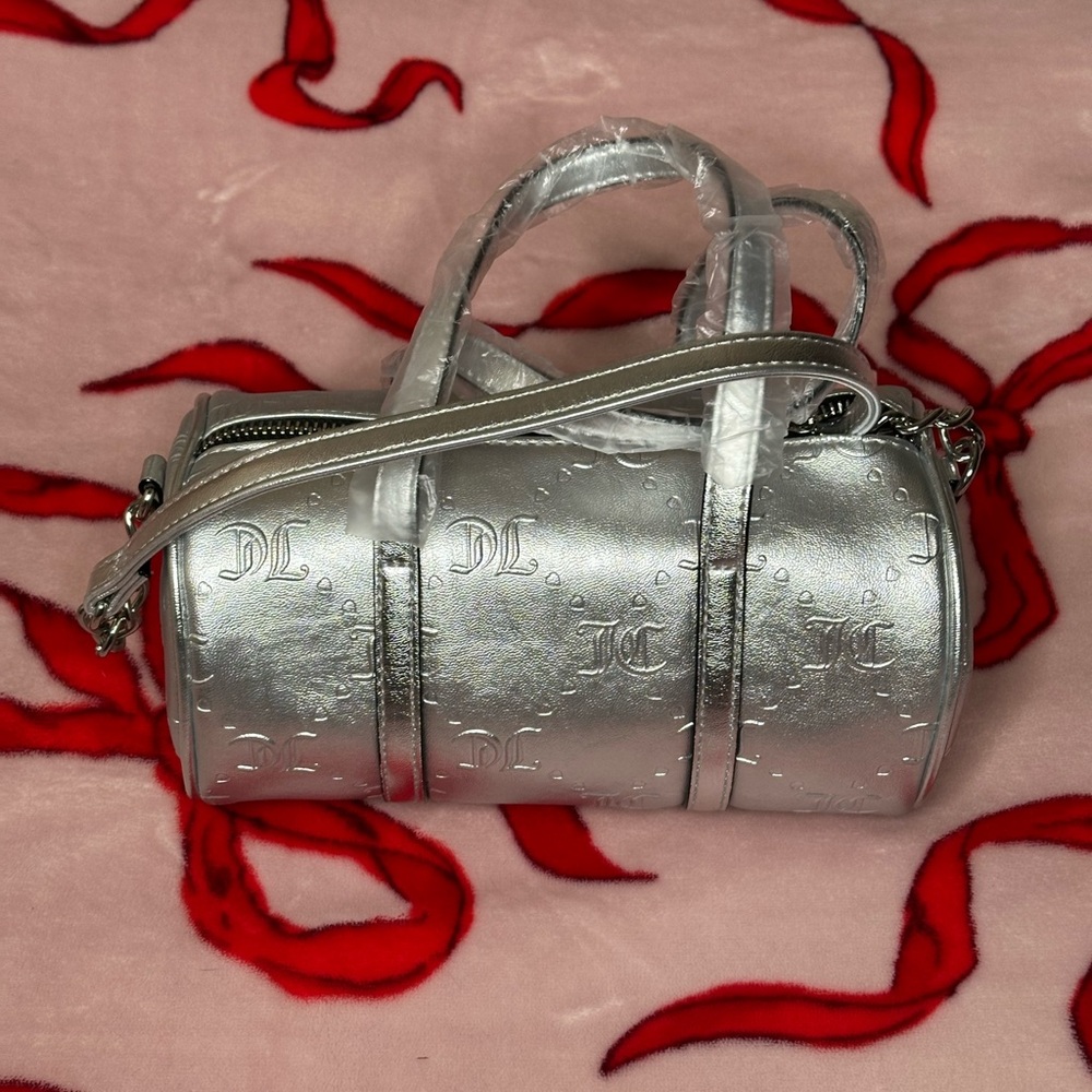 NWT Juicy Couture Silver Barrel Bag - Picture 2 of 2